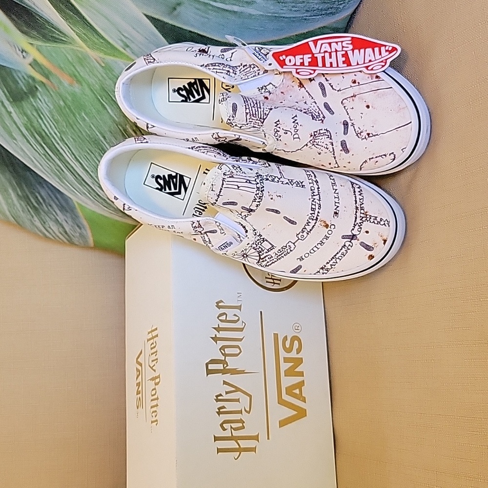 NWT Vans Harry Potter Maraudor's Map Slip-On